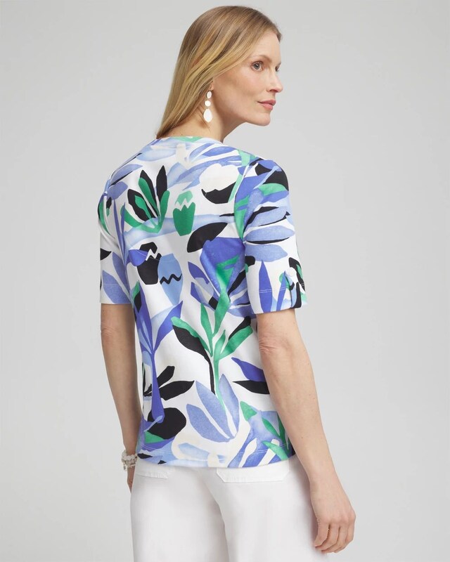 Tropical Everyday V-neck Tee - image 3